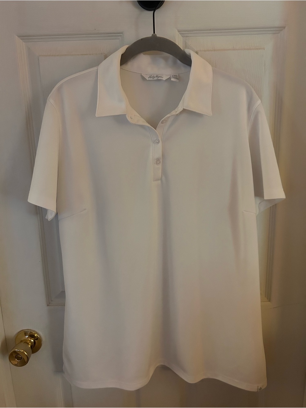 Lady Hagen White Short-Sleeve Performance Polo